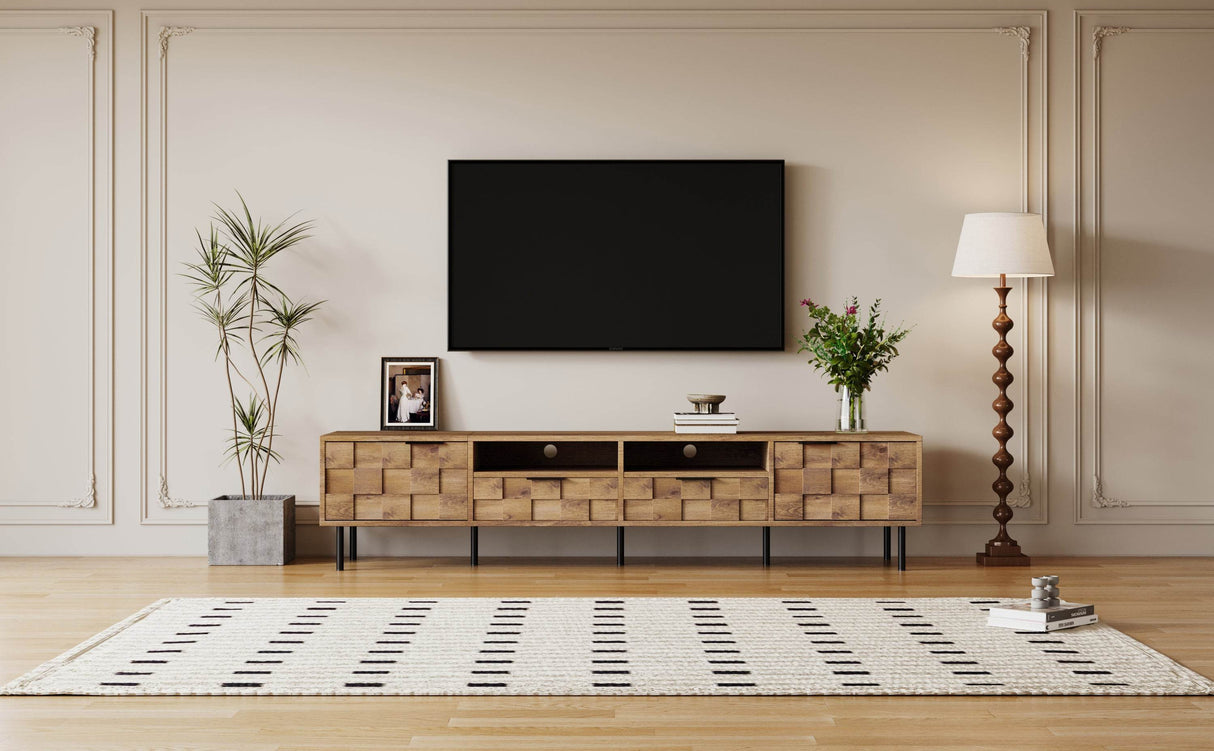 Mid Century Modern TV Stand With Storage Drawers - Sleep Galleria