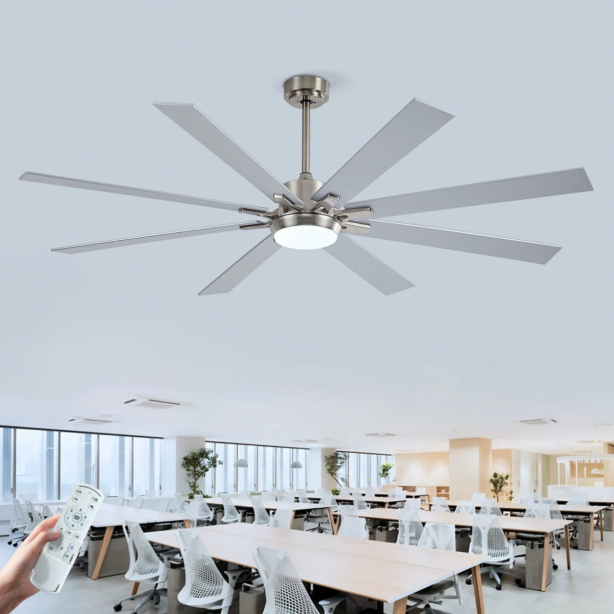 72-Inch Remote Control Modern Dimmable LED Ceiling Fan - Omega Lifestyles