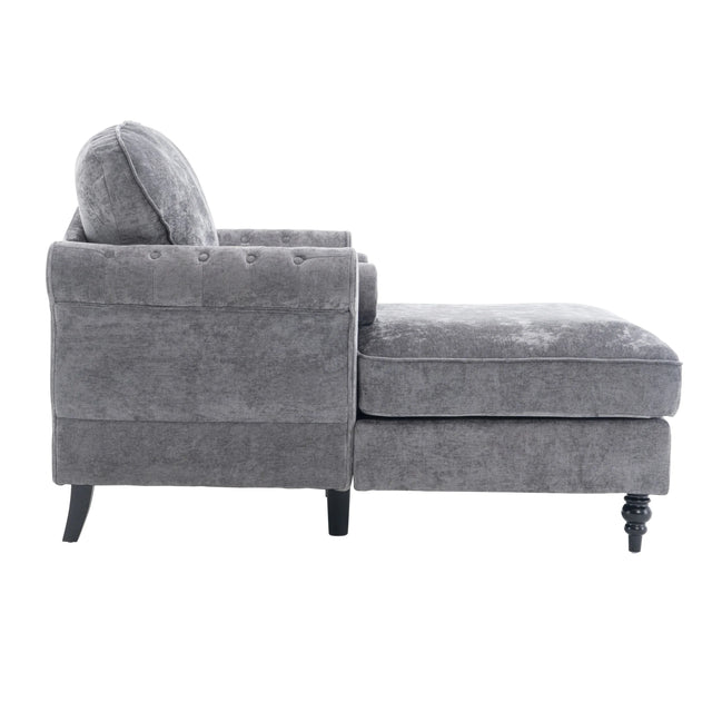Chenille Oversized Foam Recliner Sofa With Removable Cushions - Omega Lifestyles