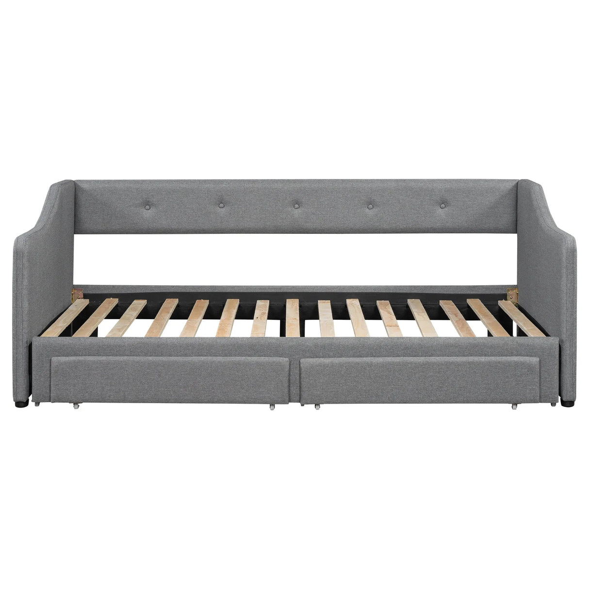 Twin XL Upholstered Daybed With Two Storage Drawers - Omega Lifestyles