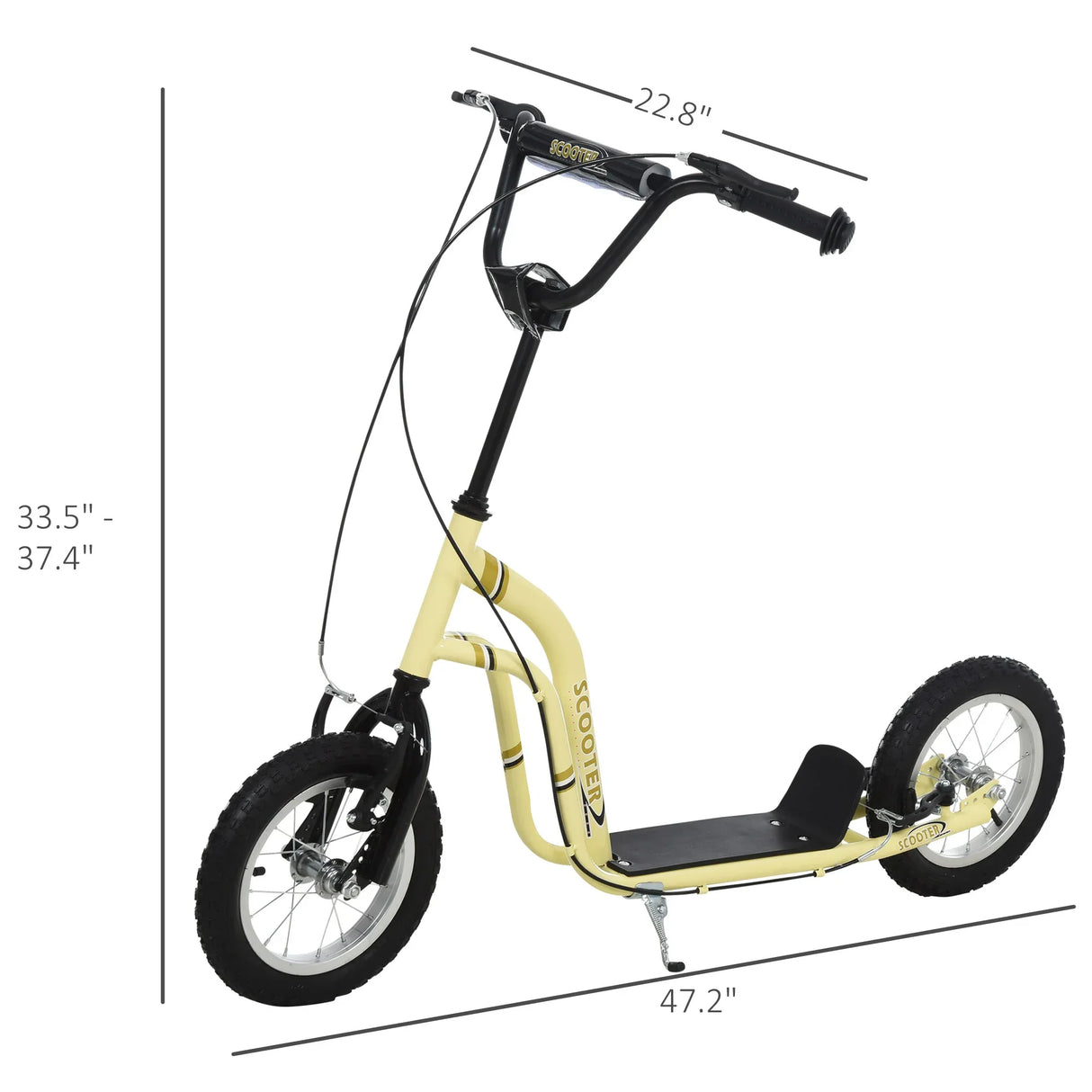 Youth Scooter With Dual Brakes Adjustable 12-Inch Tires - Omega Lifestyles
