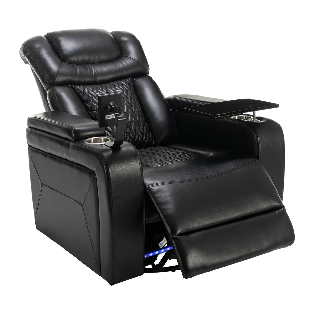 Power Reclining PU Leather Home Theater Recliner Chair - Omega Lifestyles