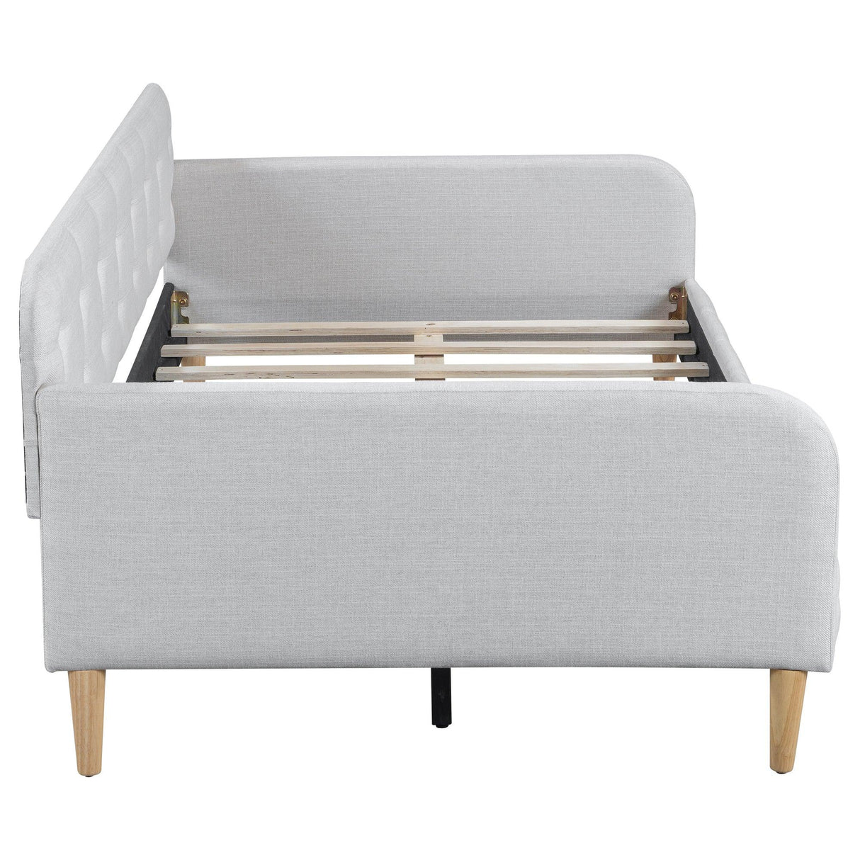 Twin Upholstered Linen Fabric Daybed With Wood Frame - Omega Lifestyles