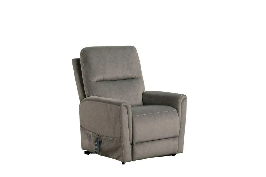 Contemporary Gray Fabric Lift Chair With Heating Massage - Omega Lifestyles