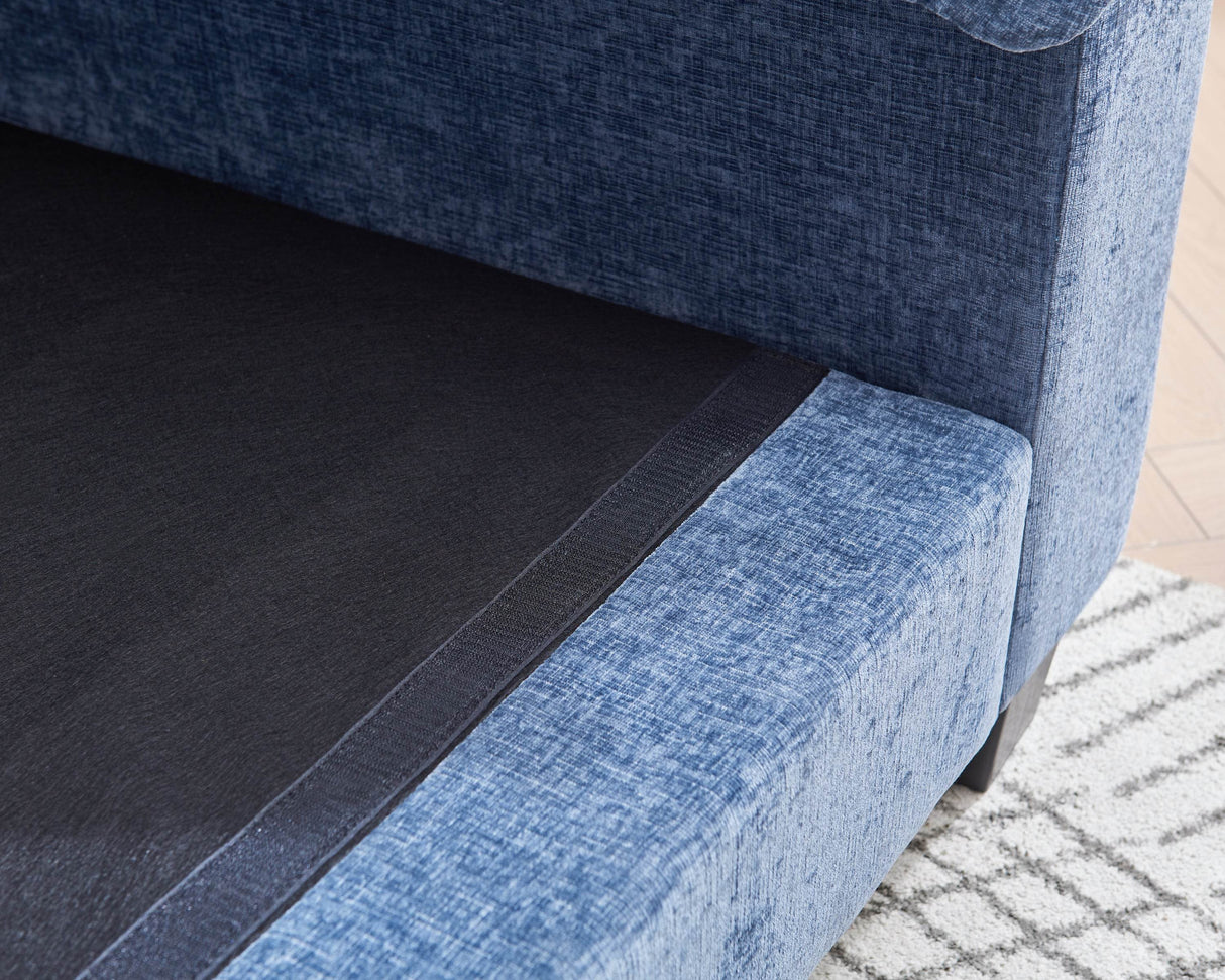 Modular L-Shaped 3-Seat Blue Sectional Couch - Omega Lifestyles