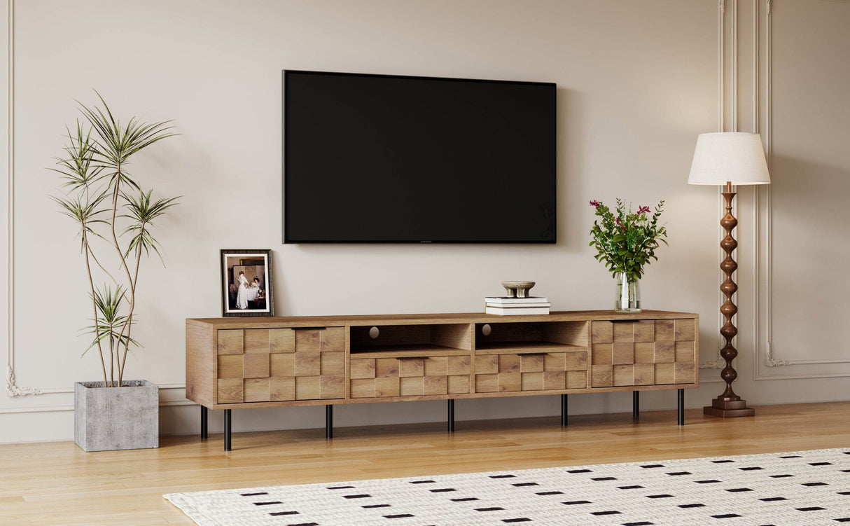 Mid Century Modern TV Stand With Storage Drawers - Sleep Galleria