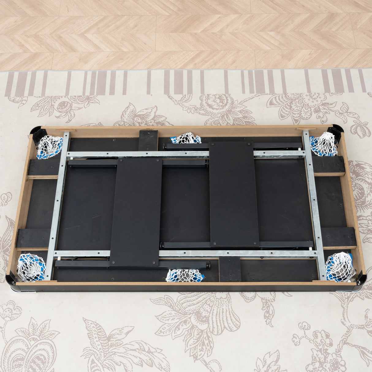 5.5-Foot Foldable Blue Velvet Cloth Billiard Table - Omega Lifestyles