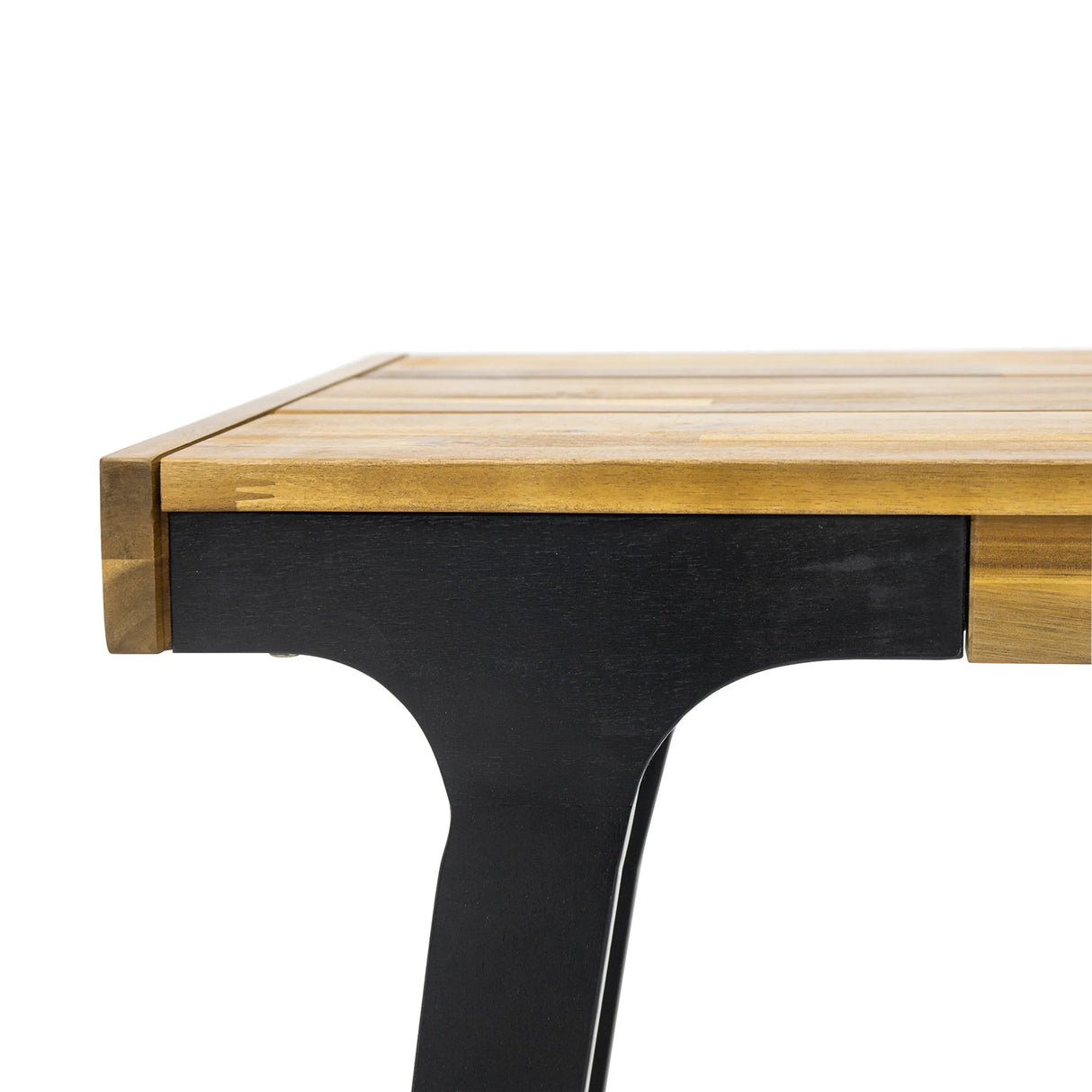 Modern Acacia Wood Dining Bench Set of 2 - Omega Lifestyles