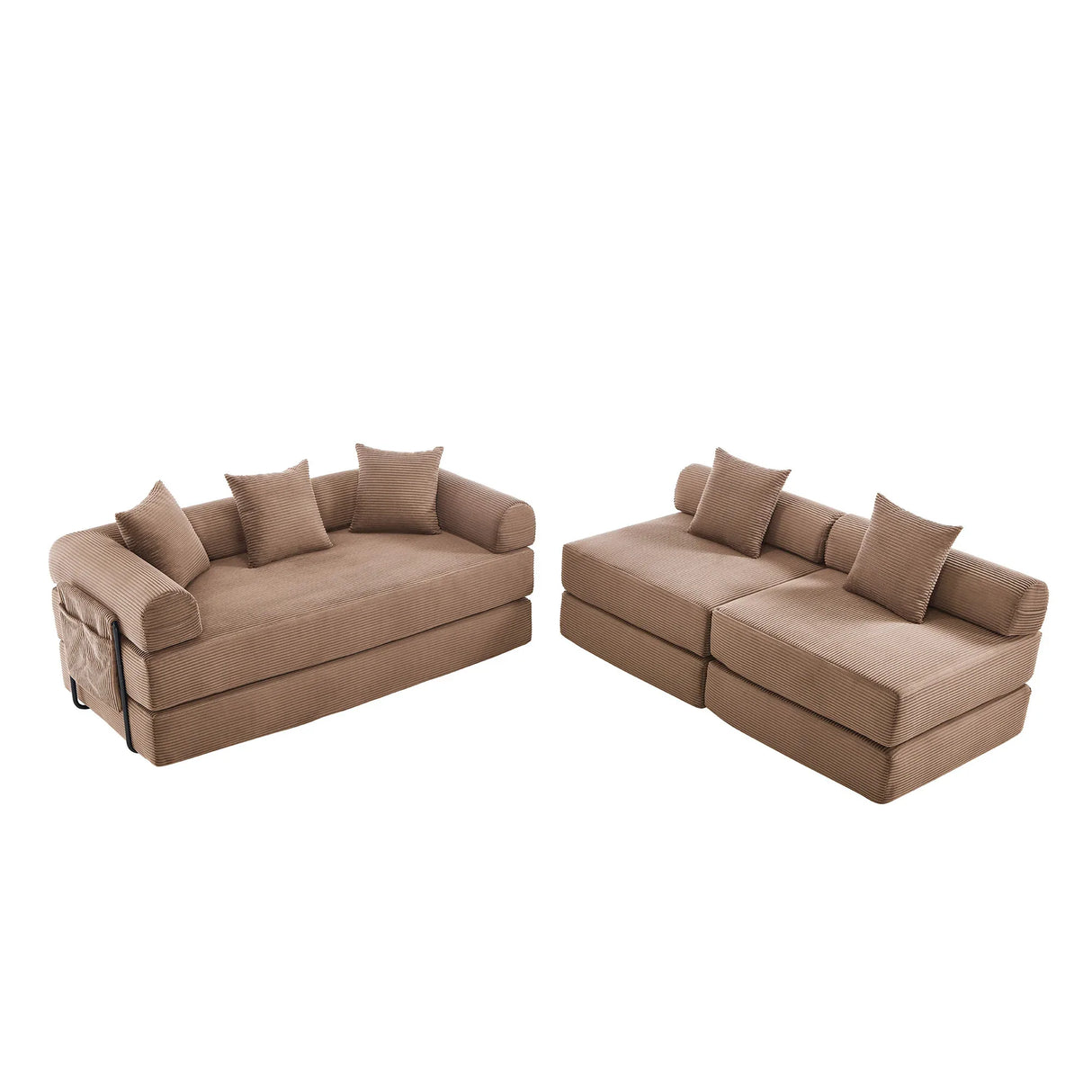 Convertible Folding Corduroy Memory Foam Sofa Bed - Omega Lifestyles