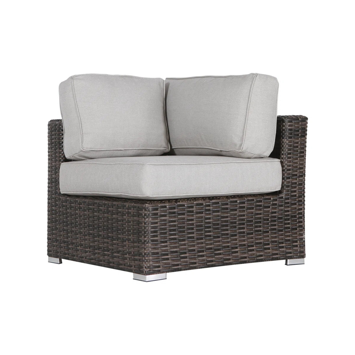 Resort-Grade Weather Resistant Outdoor Wicker Corner Chair