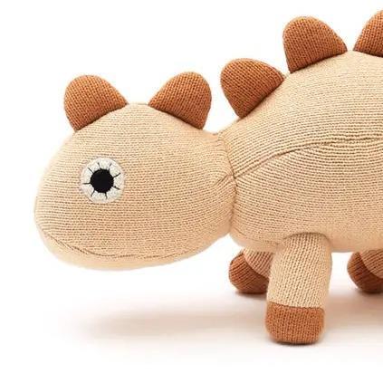Peach Cotton Polyester Stuffed Dinosaur Soft Toy - Omega Lifestyles
