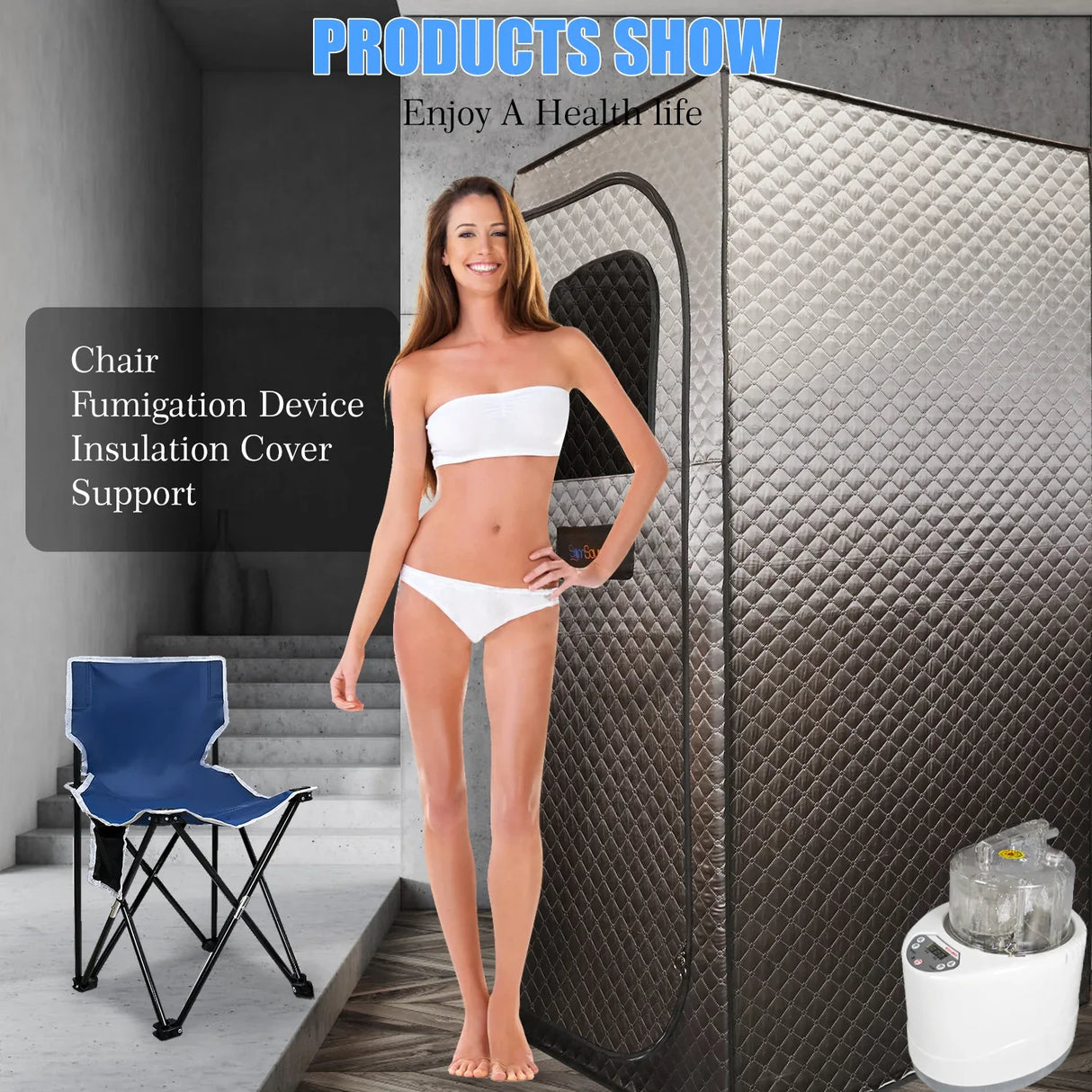 Portable Full-Size Steam Sauna Tent With Remote Control - Omega Lifestyles