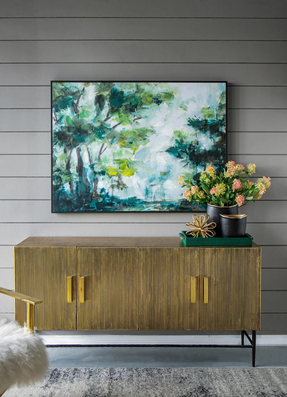 Edward Multicolor Forest Landscape Wood Wall Art 47x35 Inch - Omega Lifestyles