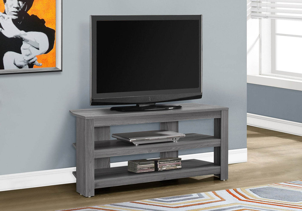 Contemporary Grey 42-Inch Media Console TV Stand - Sleep Galleria