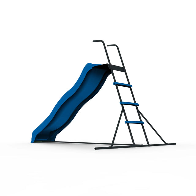 7-Foot Kids Freestanding Blue Plastic Slide Playground - Omega Lifestyles