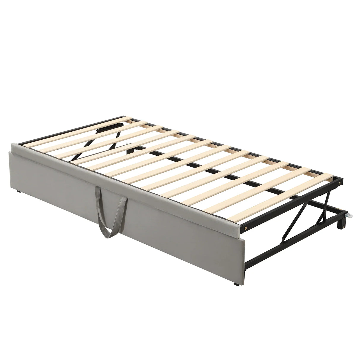 Twin Upholstered Velvet Daybed With Pop-Up Trundle - Omega Lifestyles