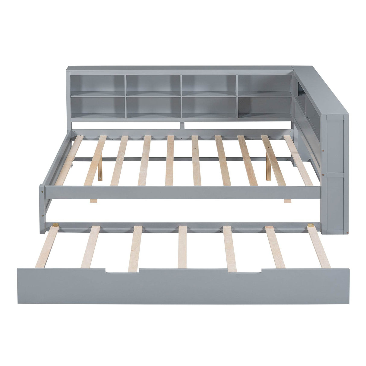 Full Size Wooden Daybed With Trundle USB Charging Station - Omega Lifestyles