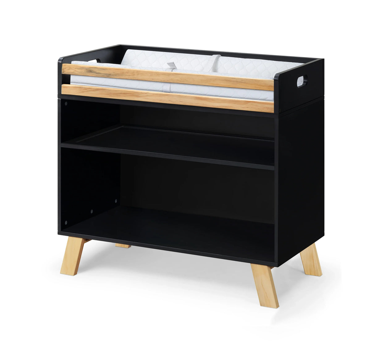 Solid Wood Multi Purpose Black Changing Table - Omega Lifestyles