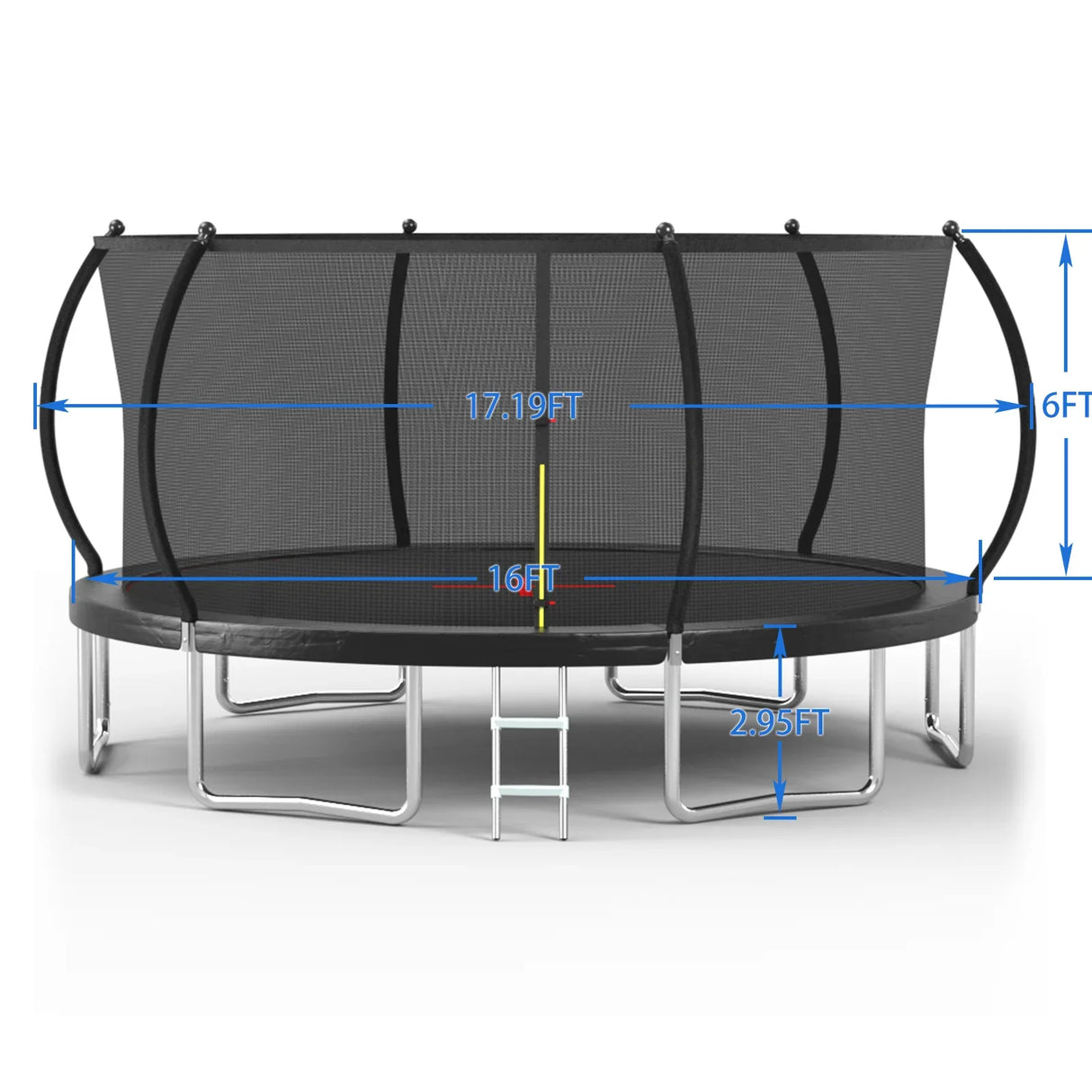 16-Inch Outdoor Steel Frame Garden Trampoline - Omega Lifestyles