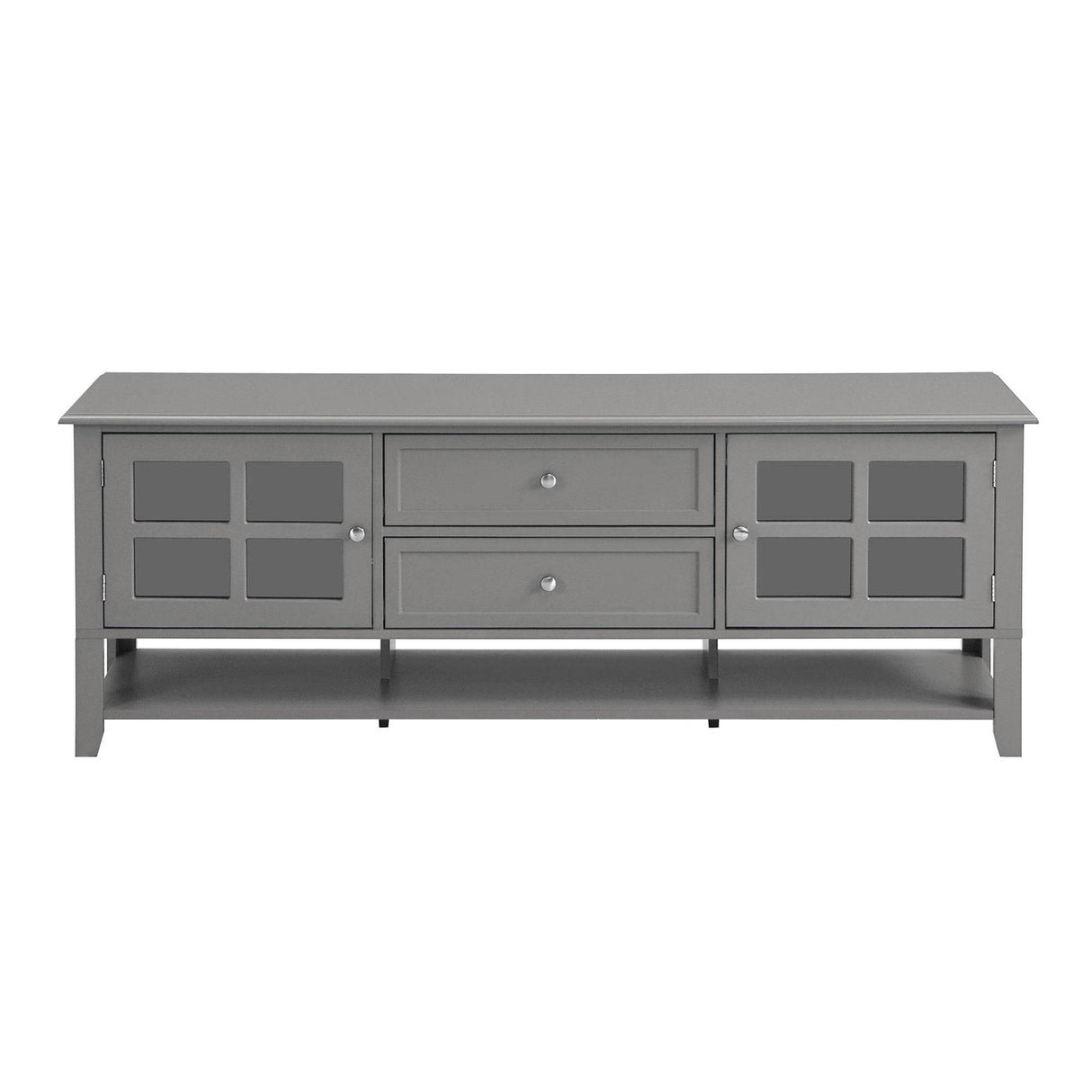 Modern Grey MDF TV Stand With Storage Cabinet - Sleep Galleria