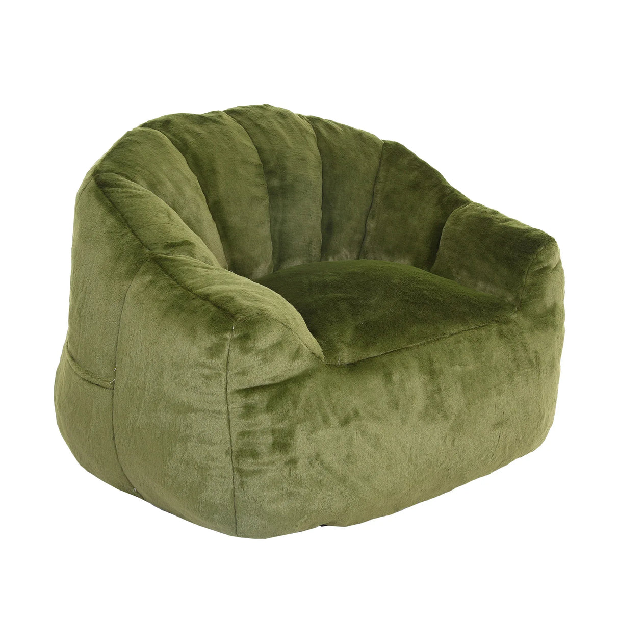 High-Density Foam Faux Fur Bean Bag Chair - Omega Lifestyles