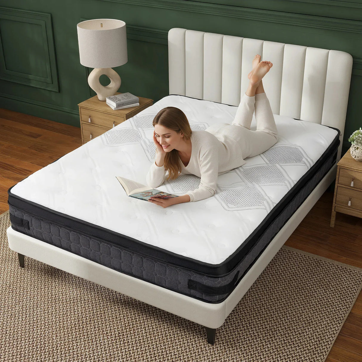 Full Medium 10-Inch Cooling Gel Memory Foam Mattress - Omega Lifestyles
