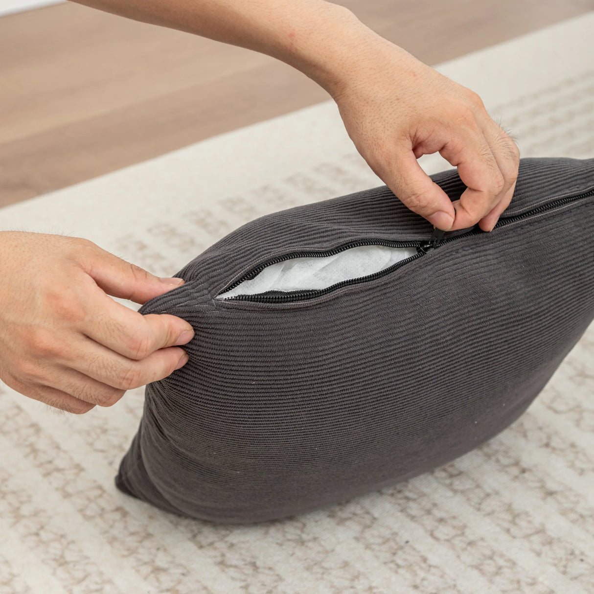 Soft Corduroy Foam Floor Bean Bag Chair - Omega Lifestyles