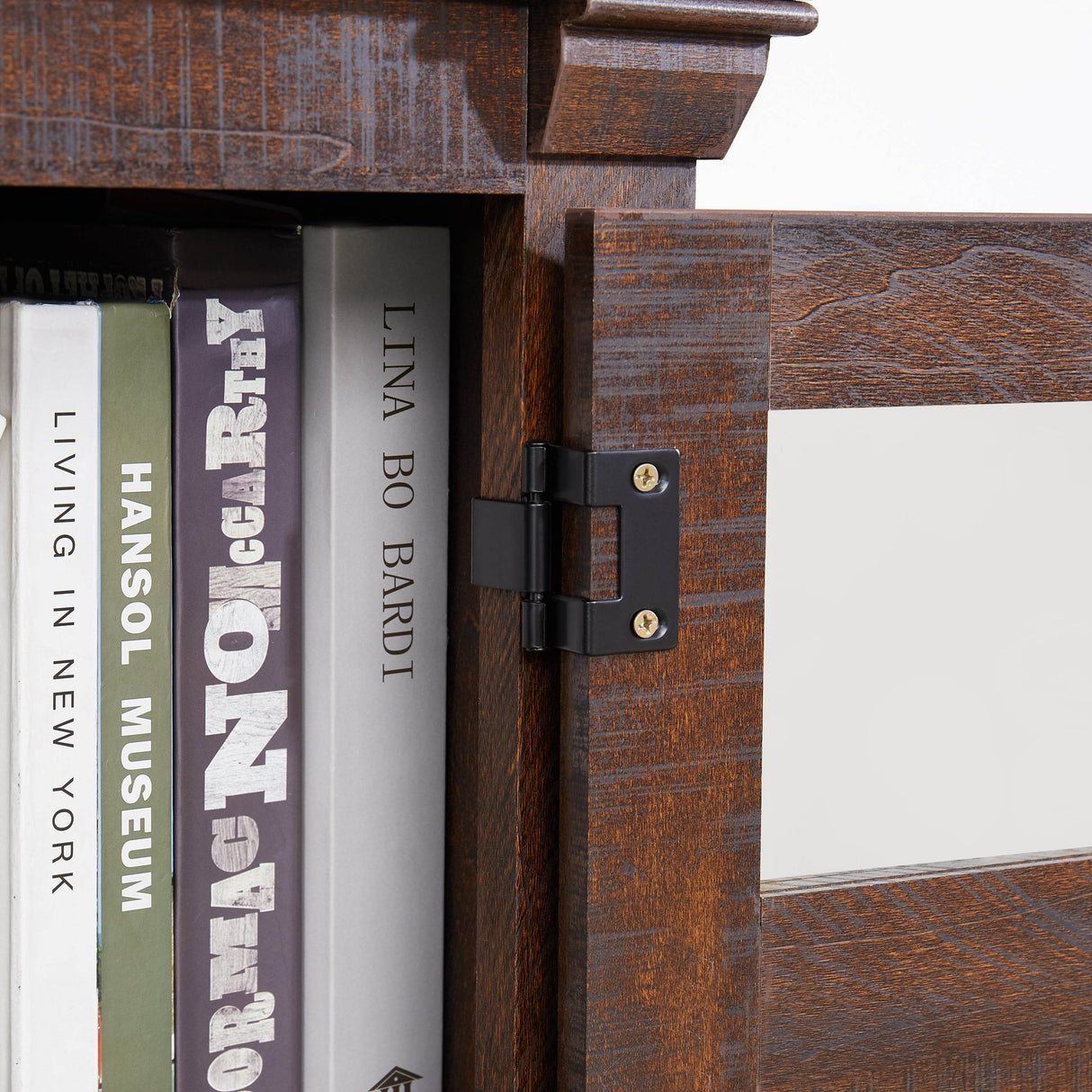 Farmhouse Espresso TV Stand With Fireplace Insert - Sleep Galleria