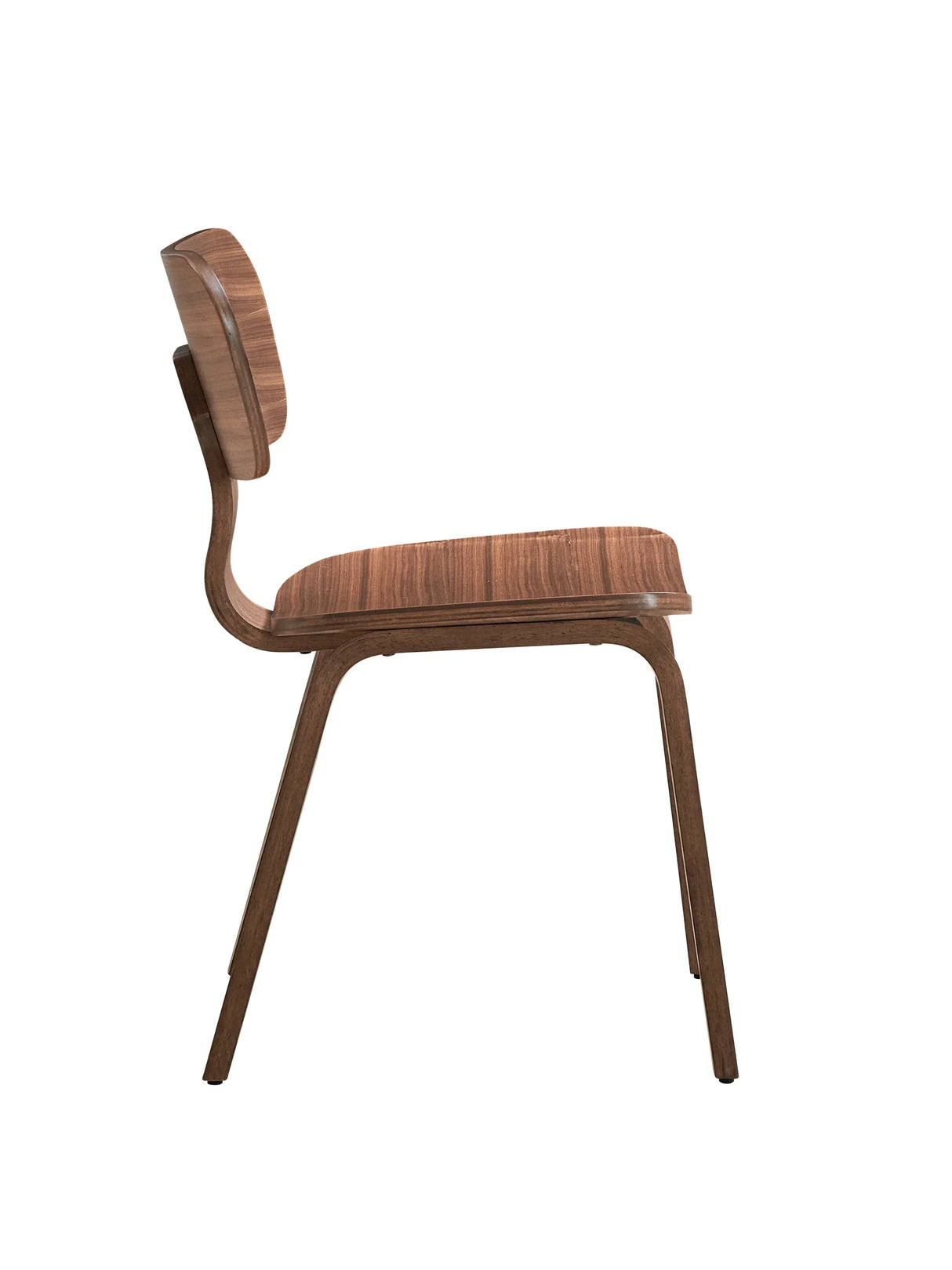 Set Of 2 Walnut Finish Synthetic Wood Side Chairs - Omega Lifestyles