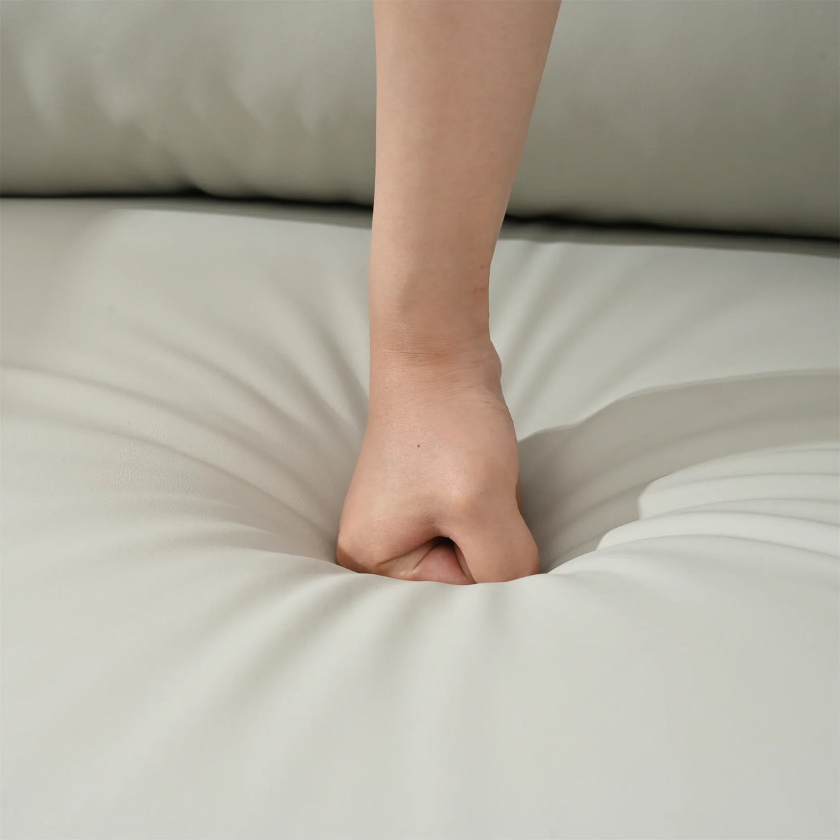 Modern Light Gray PU Rocking Recliner Chair With Footrest - Omega Lifestyles