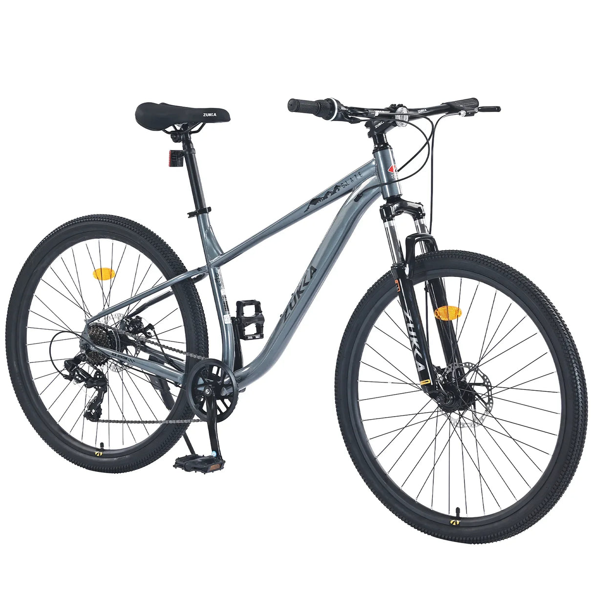 27.5-Inch 8-Speed Steel Frame Mountain Bike With Suspension - Omega Lifestyles