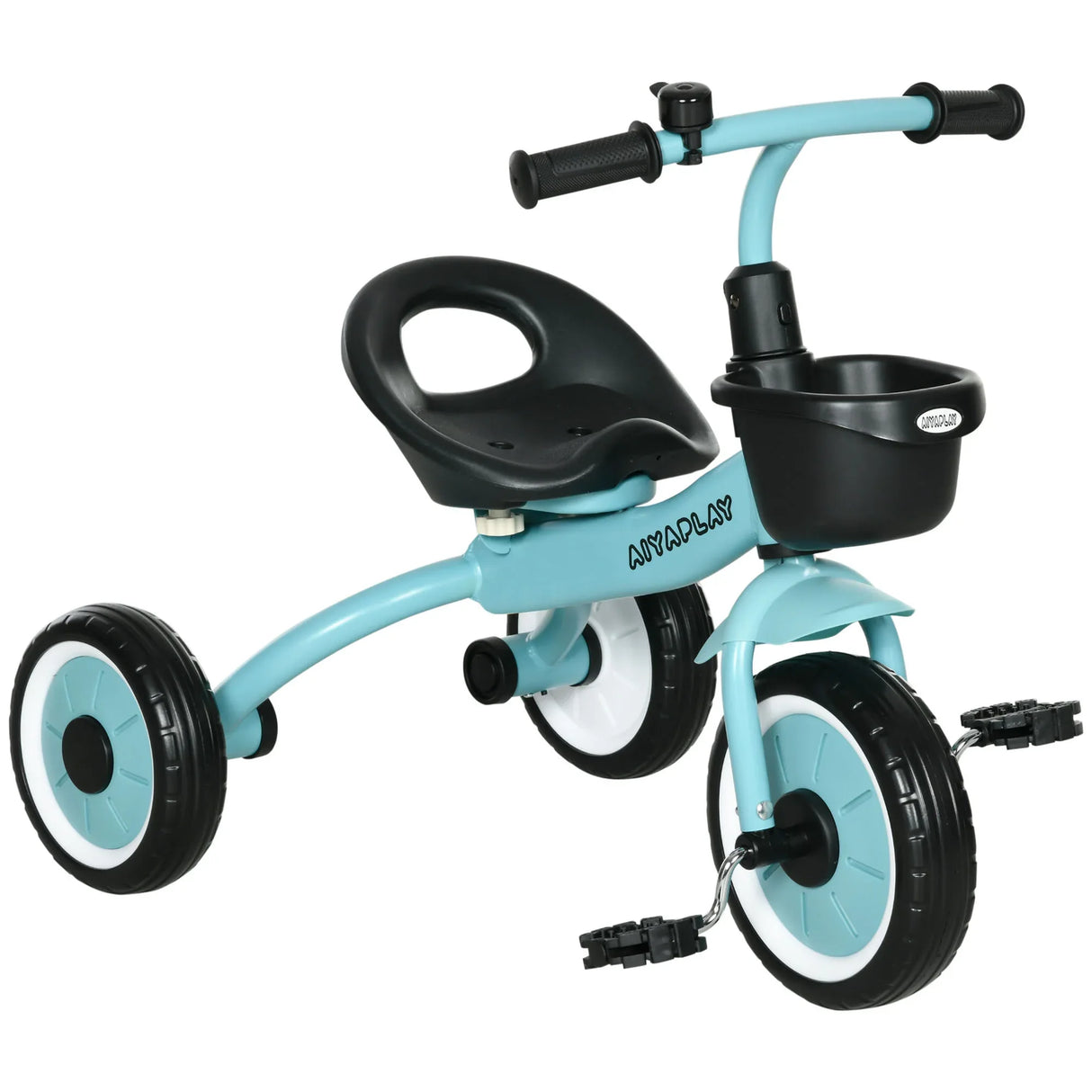 Adjustable Seat Toddler Metal Kids Tricycle With Basket Bell - Omega Lifestyles
