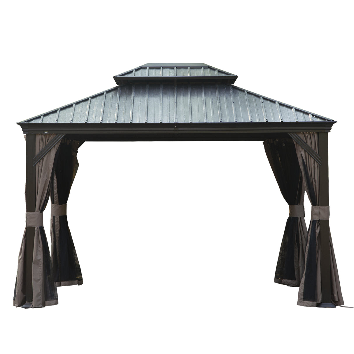 12x14 Hardtop Metal Gazebo With Drainage System