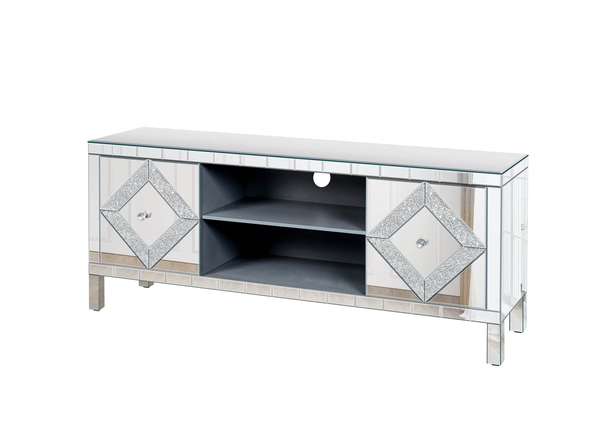 47-Inch Mirrored Antique Media Console With Storage - Sleep Galleria