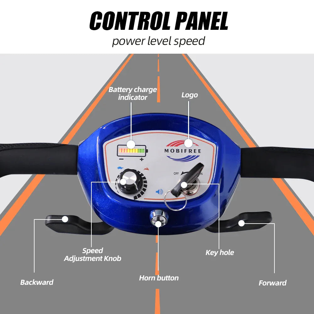 Portable Foldable Lightweight 4-Wheel Mobility Scooter M2020 - Omega Lifestyles
