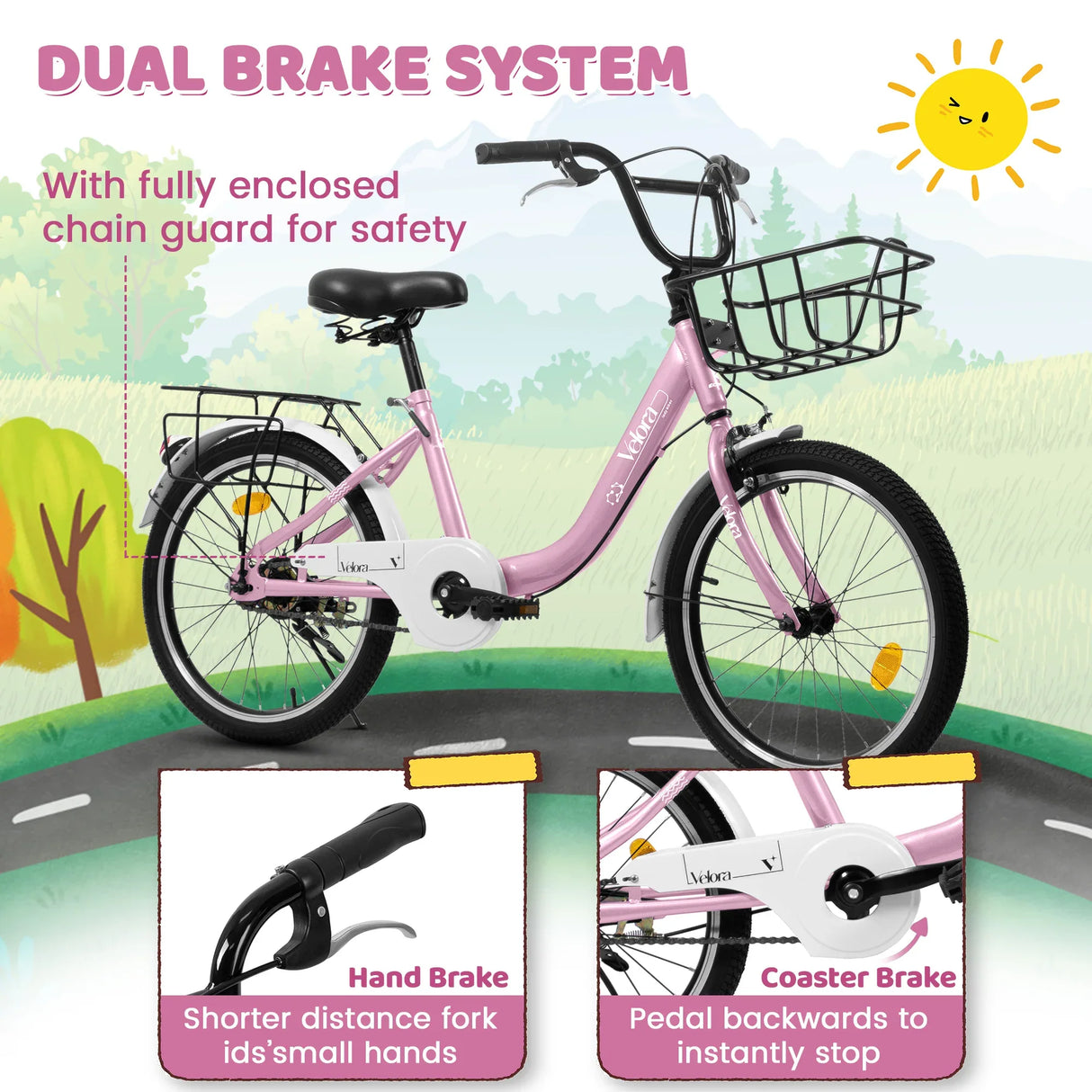 20-Inch Kids Bike With V-Brake Coaster Brake - Omega Lifestyles