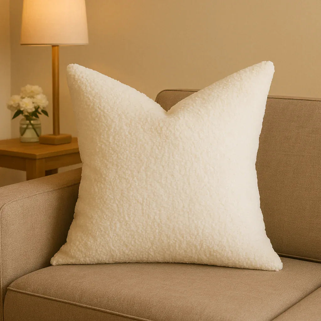 Plush Polyester Sherpa Throw Pillow 20x20 Inches - Omega Lifestyles