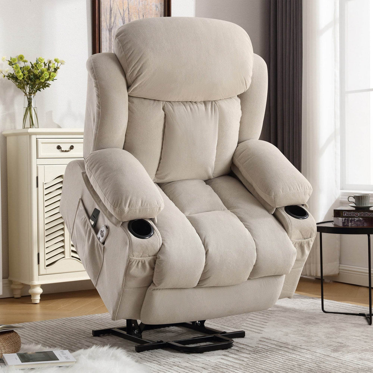 Power Lift Recliner Chair with Heat and Massage - Omega Lifestyles