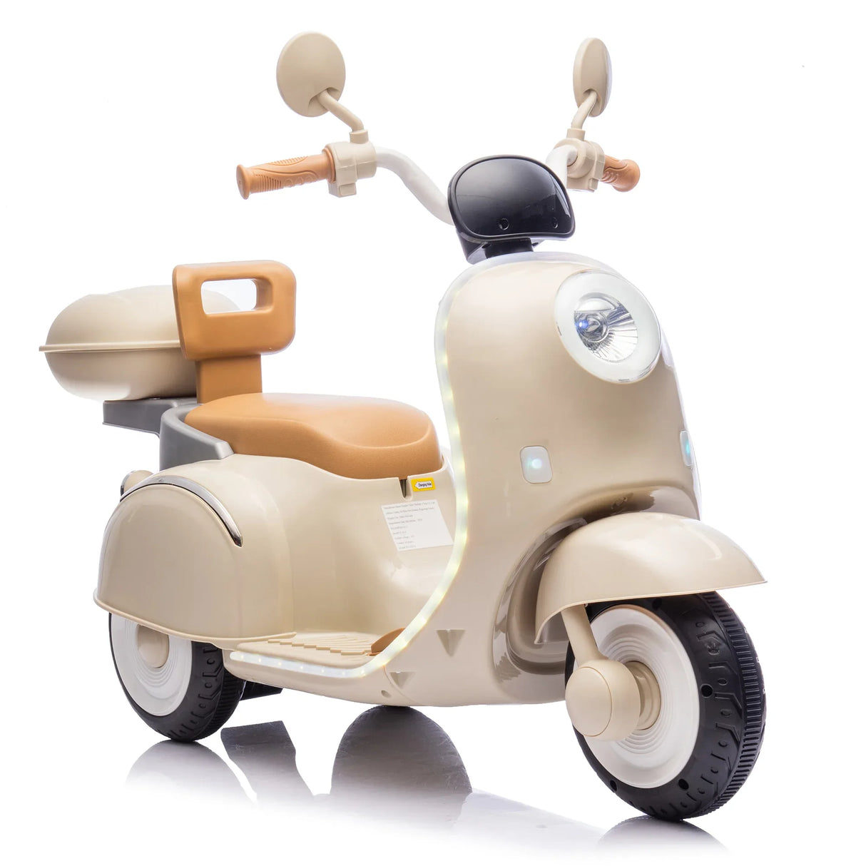 12V Dual Motor Kids Three-Wheel Electric Ride-On Motorcycle - Omega Lifestyles