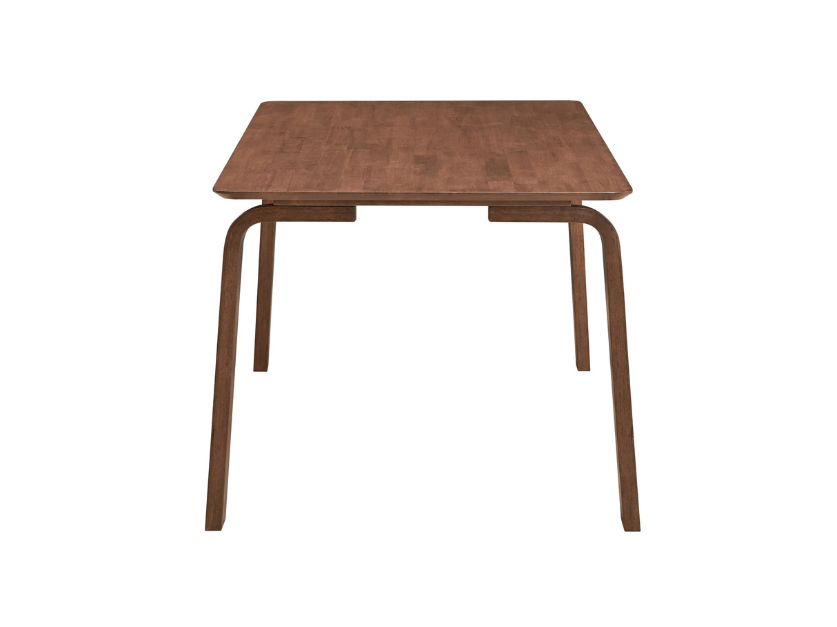 Walnut Synthetic Wood Dining Table With Bent Legs - Omega Lifestyles