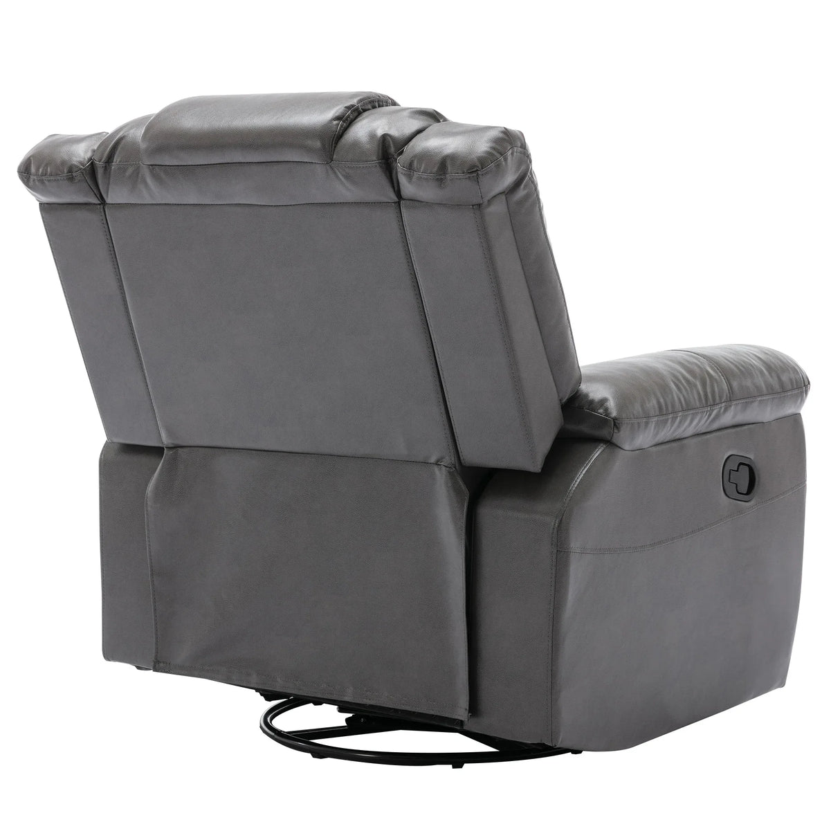 Grey Manual PU Upholstered Home Theater Recliner Chair Set - Omega Lifestyles