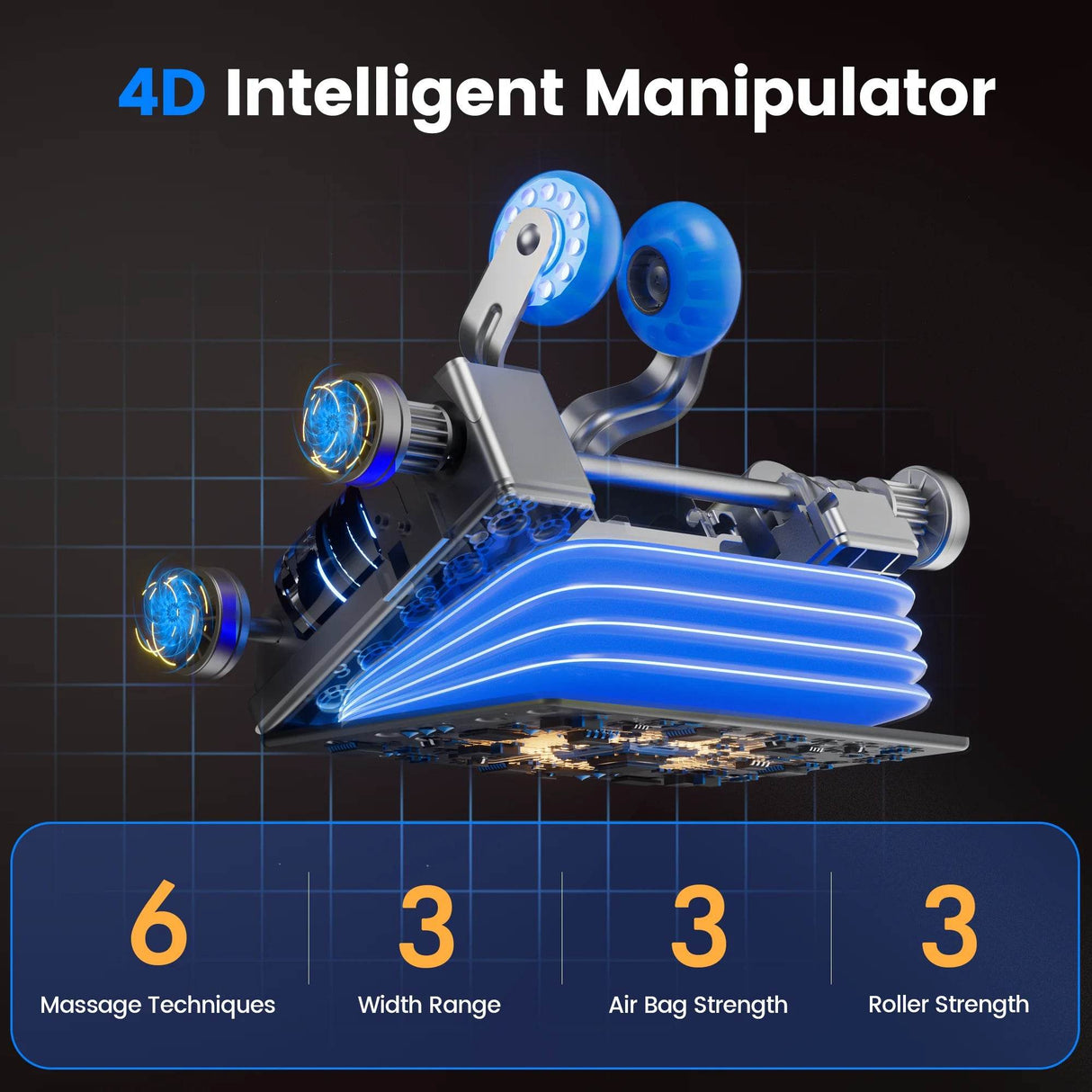 4D Massage Chair with 55" SL Track, 2 Zero Gravity Modes, Voice Control, Heating, Leather