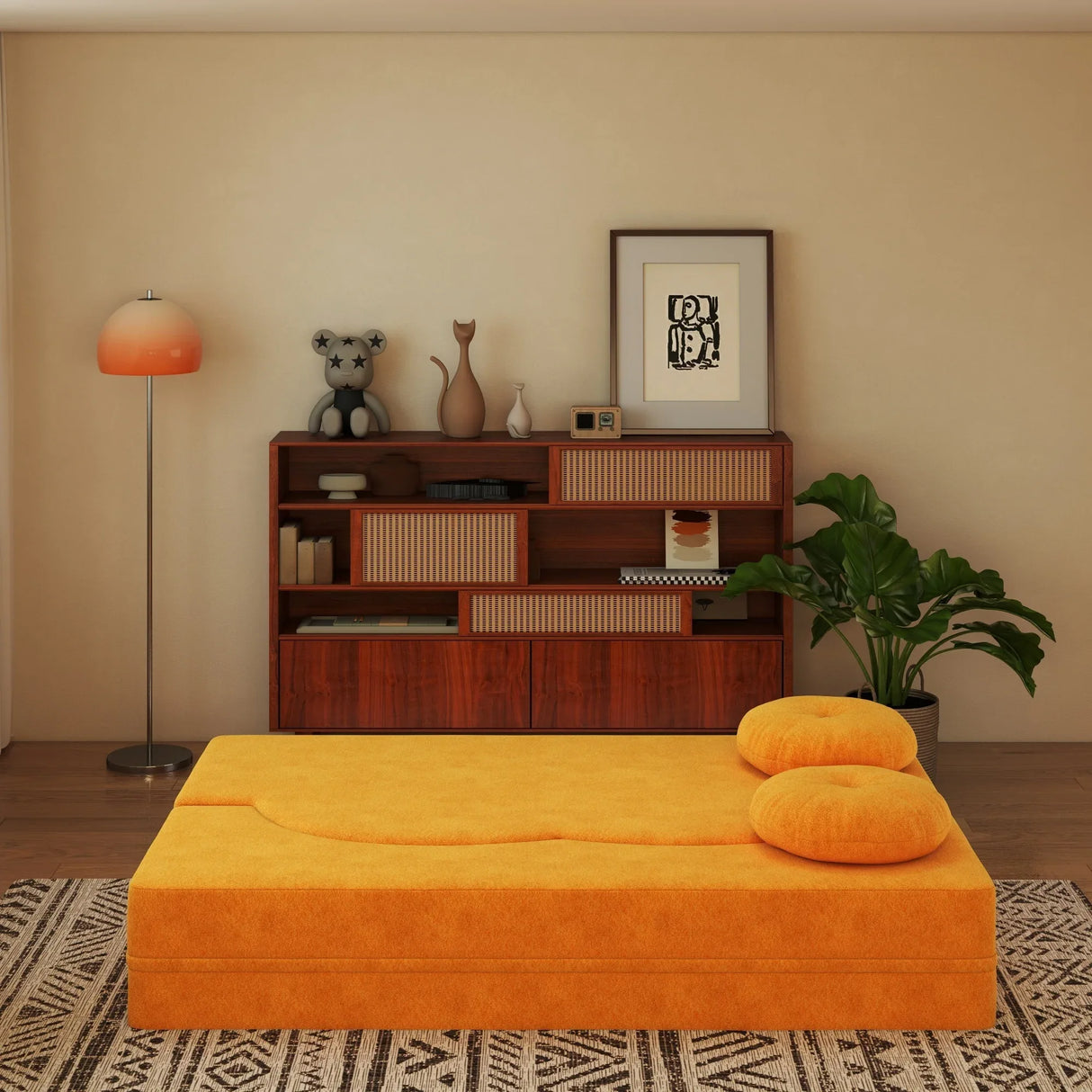 Foam Folding Twin Sleeper Sofa Bed With Pillow - Omega Lifestyles