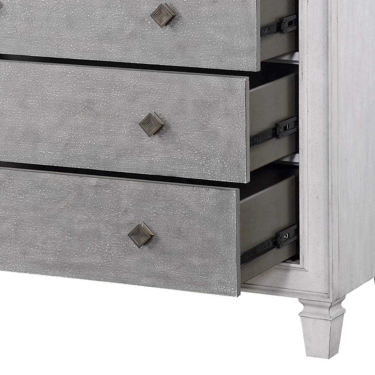 Transitional White Synthetic Wood Storage Chest - Omega Lifestyles