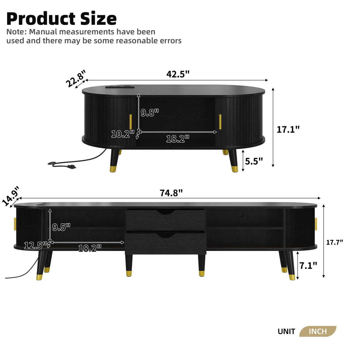 Mid-Century Modern TV Stand And Coffee Table Set - Sleep Galleria