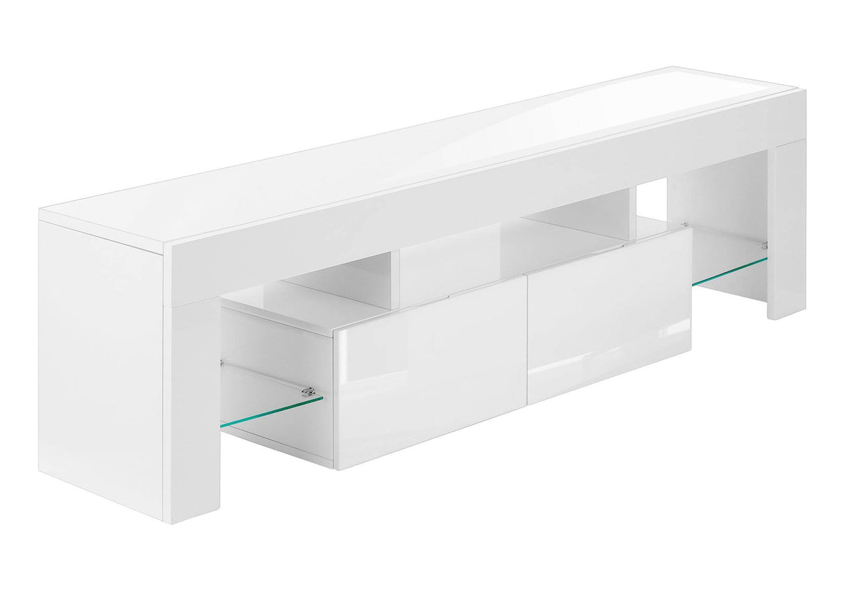 Modern Glossy White MDF TV Stand Console - Sleep Galleria