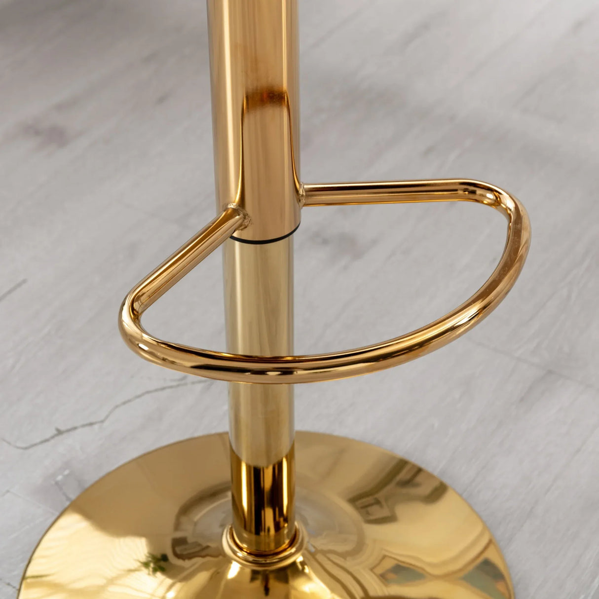 Set Of 2 Off-White Velvet 360-Degree Rotation Bar Chairs - Omega Lifestyles