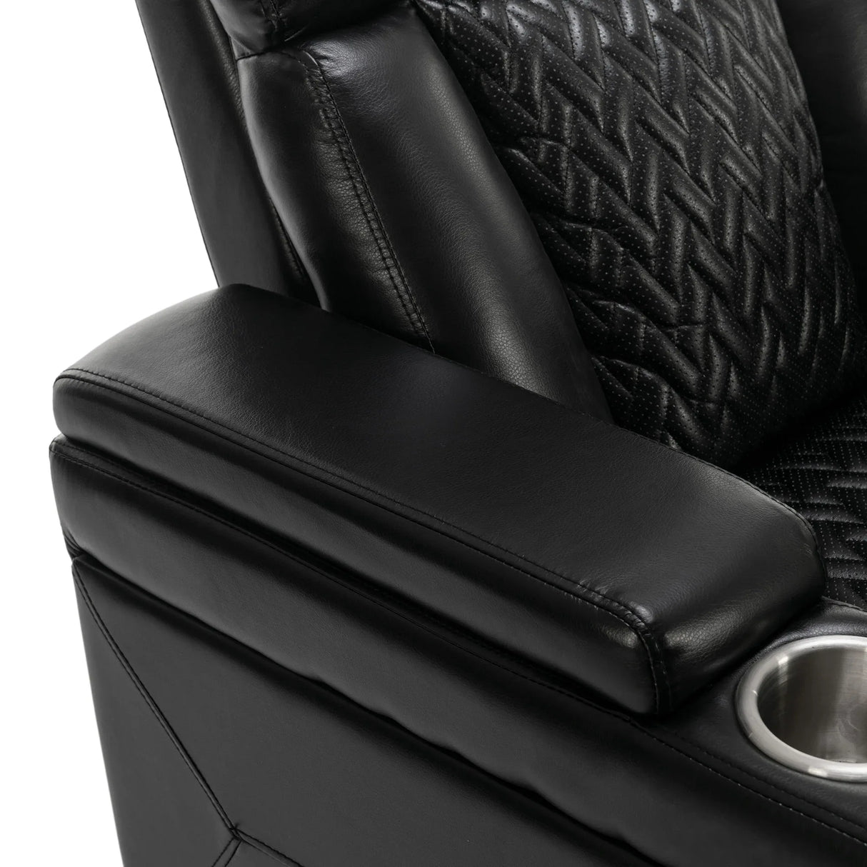 Power Reclining PU Leather Home Theater Recliner Chair - Omega Lifestyles