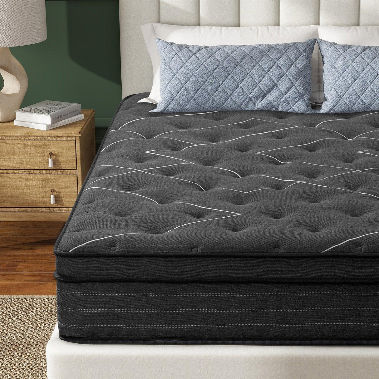Medium 10-Inch Cooling Gel Hybrid Foam Pocket Spring Queen Mattress - Omega Lifestyles