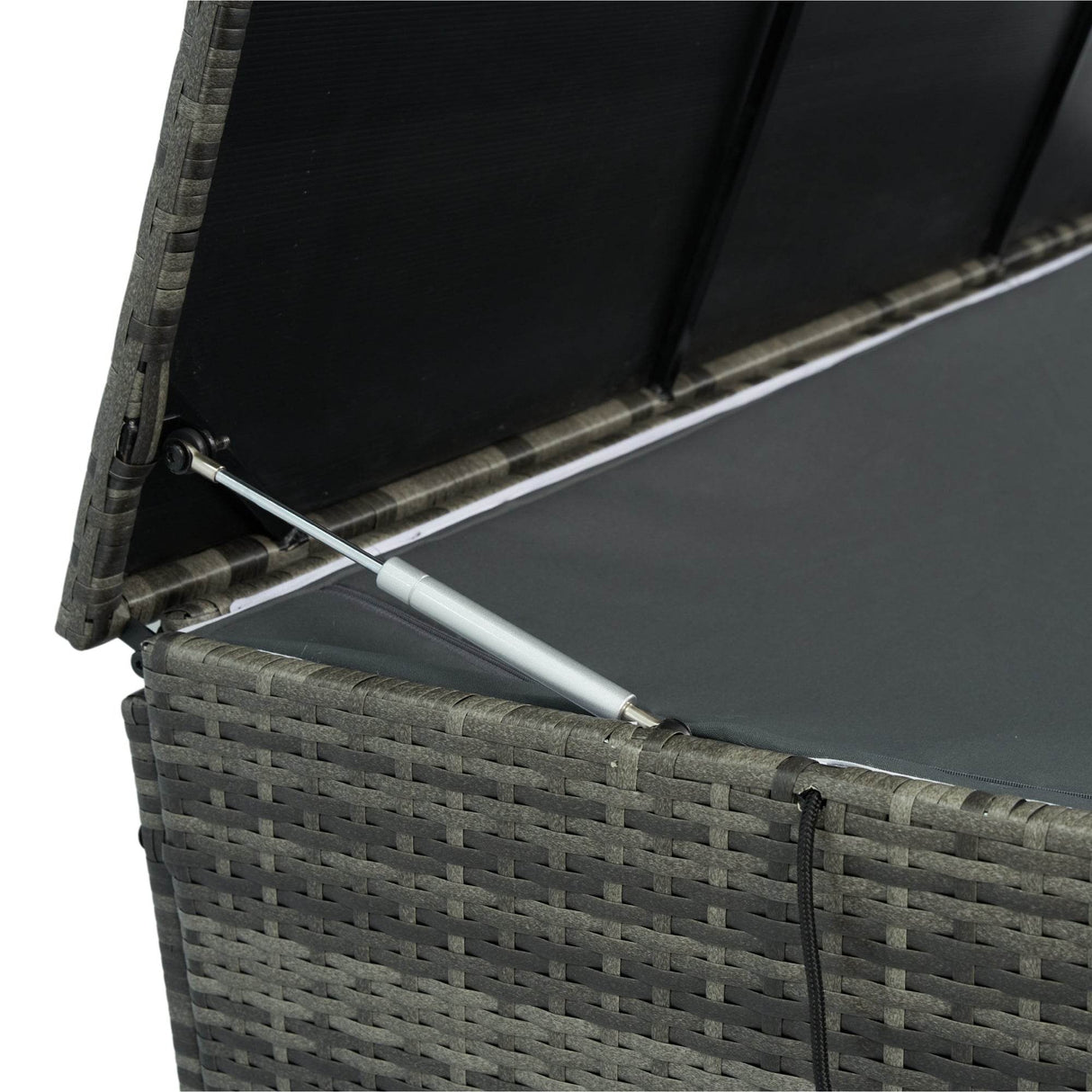Oversized Grey PE Rattan Waterproof Outdoor Storage Box - Omega Lifestyles